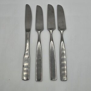 SET OF 4 THE CELLAR & Other STAINLESS STEEL  DINNER‎ PLACE Butter KNIVES JAPAN